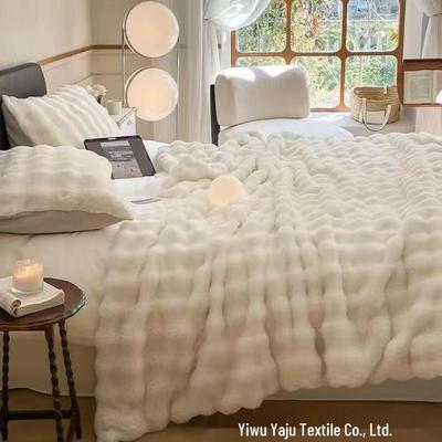 Toskana Faux Rex Kaninchen Bubble Fleece A-Klasse Doppelseitige Büro-Nickdecke