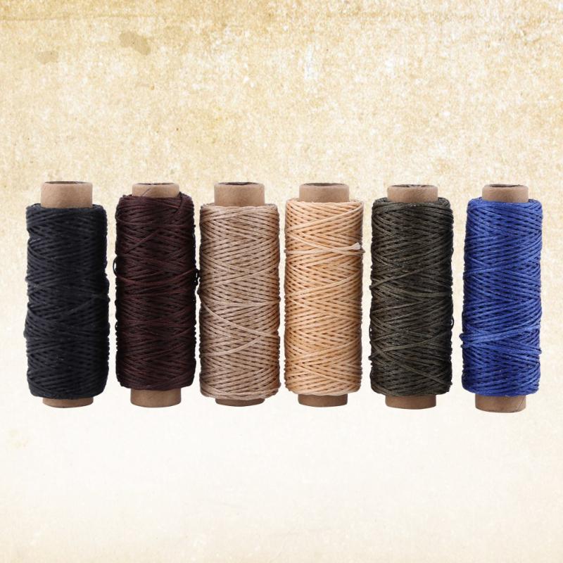 50m 150D 1mm Roll Handmade Flat Waxed Sew Wax Line Thread Cord Sewing threads For Diy Leather Sewing needlework tool