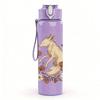 1PC Moon Deer Botanical Print 750ml Color Plastic Sports Water Bottle Leakproof Flip Straw Lid Suitable for Sports Office Home Use
