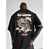 European Sizes A Men'S Casual T-Shirt Featuring a Japanese-Style Dragon Print