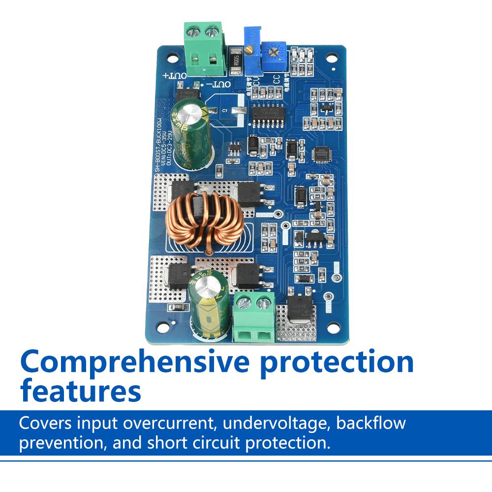 DC 5-35V 10A Automatic Step-Up/Step-Down Module High-Power Constant Voltage&Current Battery Charge LED Driver for Industrial&IoT