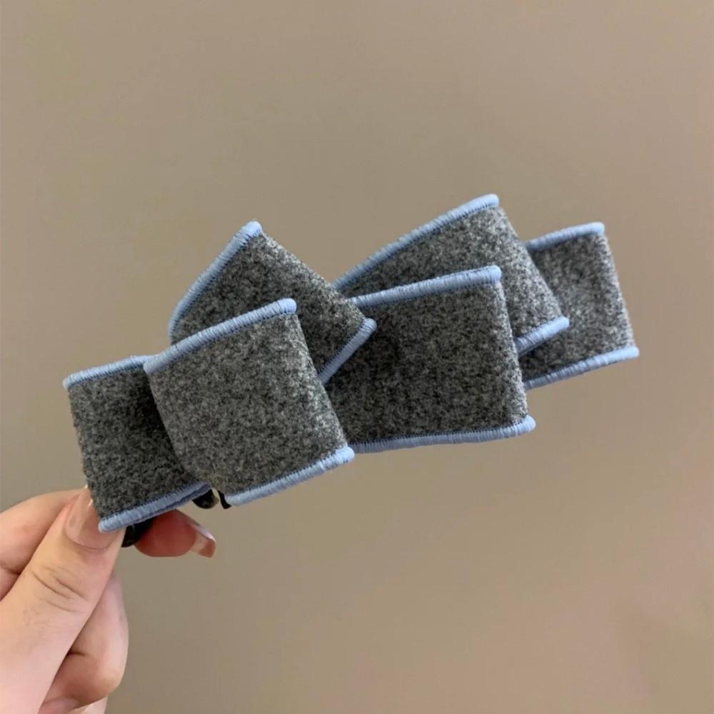 Sweet Bow Vertical Clip Korean Style Women Hair Claws Cute Bowknot Banana Clip Daily Wear