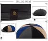 British Retro Octagonal Cap: Unisex Fashion Beret for Spring & Autumn - European & American Style Newsboy & Duckbill Design