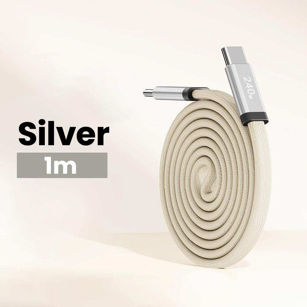 240W Magnetisches Typ-C zu Typ-C Schnellladekabel Hochgeschwindigkeits-Datenkabel Universelle Ladeleitung für Samsung iPhone 17 16 Xiaomi