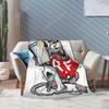 Rat Fink Cartoon Pattern Flannel Blanket - Suitable for Sofas Beds Offices In All Seasons Comfortable Custom Blankets