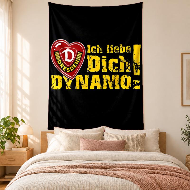 Dynamo Dresden Wandteppich hohe Qualität zur Dekoration von Wohnzimmer Schlafzimmer Wohnheimwänden ideal als Schlafzimmer Wandkunst oder Urlaubsgeschenk