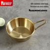 HPMILY Korean Style 304 Stainless Steel Gold Bowl with Handle