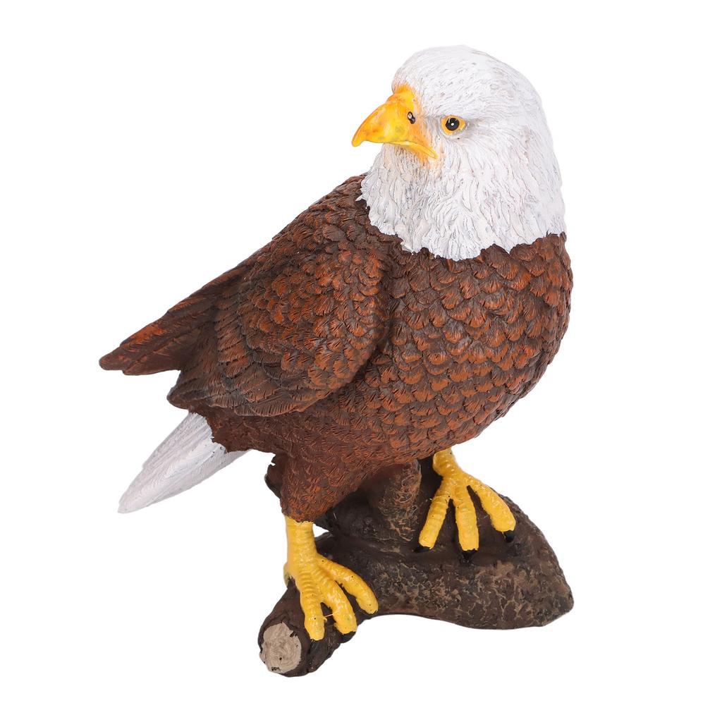 Weißkopfseeadler Statue Kopf Drehung Stil Reiche Details Stabil Langlebiges Harz Patriotische Adlerfigur für