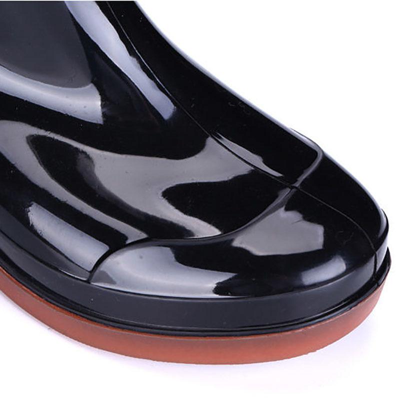 Mens Wear Resistant Rubber Rain Boots Acid Alkali Resistant High Cylinder Thickened Anti-skid Car Washing