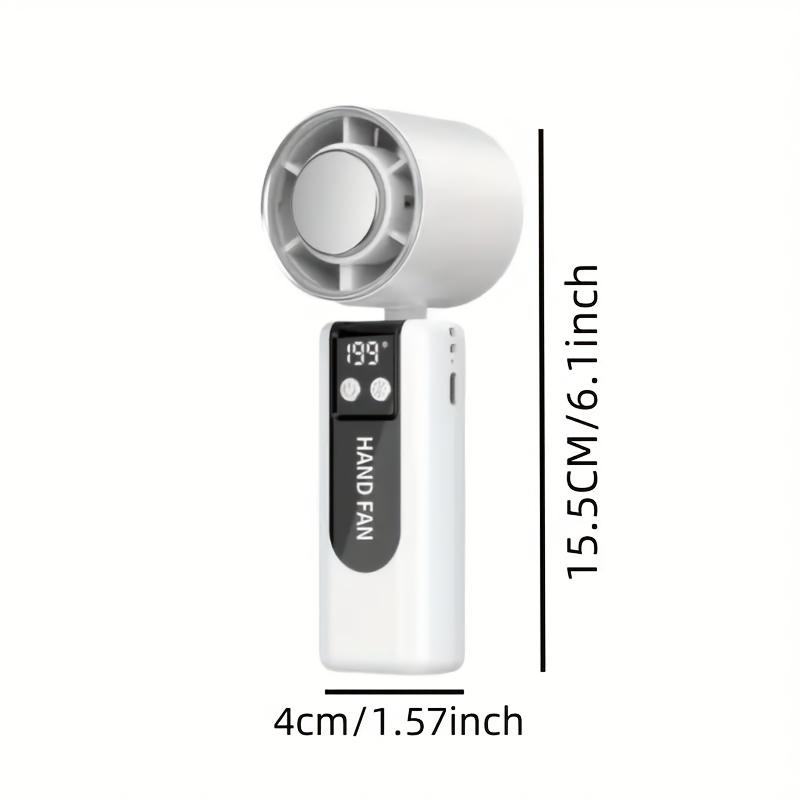 JKUOO USB Handheld Fan 2026 Three-in-One Operation, Portable LargeCapacity Battery Cooling Fan with 199 Adjustable Speeds