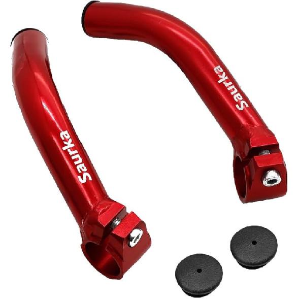 Thinvik Fahrrad Lenkerhörner, Aluminiumlegierung MTB Fahrrad Lenkerenden, Fahrrad Lenkerverlängerer, Schwarz