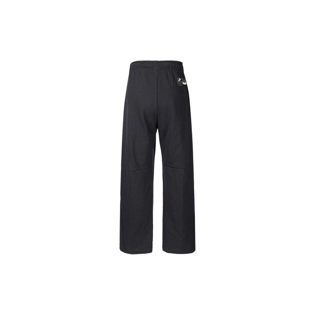 Nike Air AS M Air FLC Pant OH BFT Fashion Straight Leg Retro Sports Color Block Lace-Up Casual Pants Men pants Black Gray HJ0288060