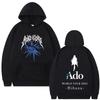 Ado World Tour 2025 Hibana Hoodies Men Women Fashion Japanese Style Streetwear Unisex Casual Vintage Oversized Hooded Sweatshirt