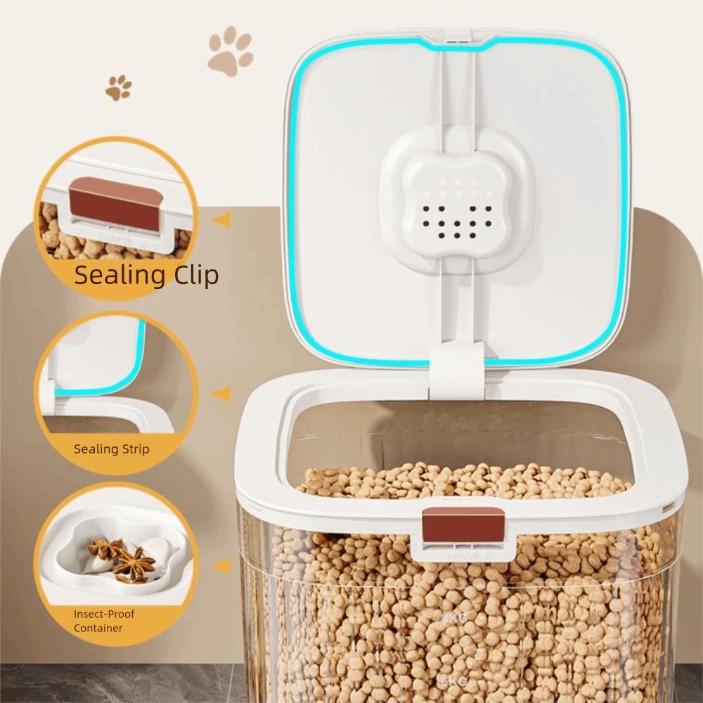 Sealed Cat Dry Food Box Flip Cover Pet Food Storage Barrel Dog Food Storage Container  Rice Storage