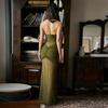 2023 Winter Women's Sexy Bandeau Fishtail Dress - European & American Style, Micro-Transparent Design