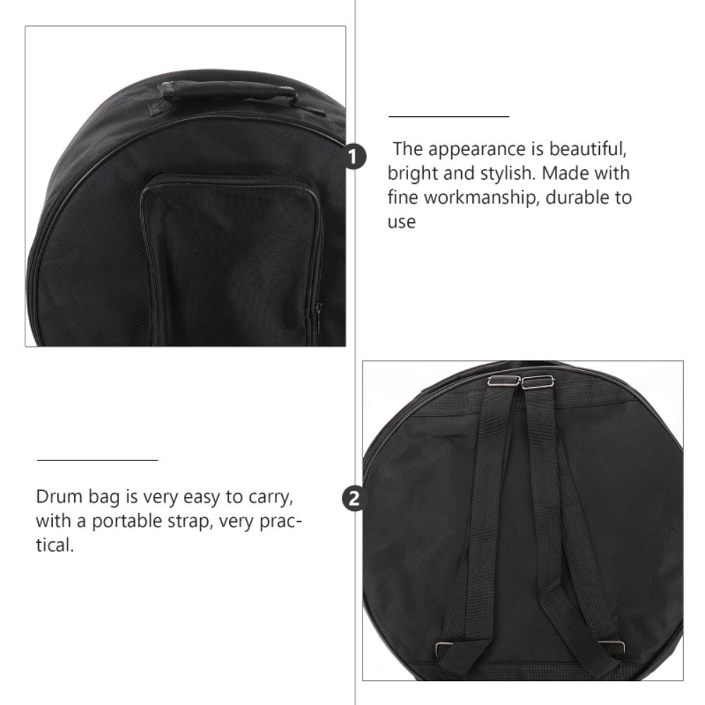 Double Shoulder Strap Snare Drum Bag Adjustable Drum Storage Bag Shoulder Drum Bag  Easy To Gift