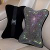 2 Pcs Diamond Bling Car Neck Pillow for Car Seat Driver Auto Seat Headrest Cushion Crystal Rhinestone Rainbow Bling Accessories