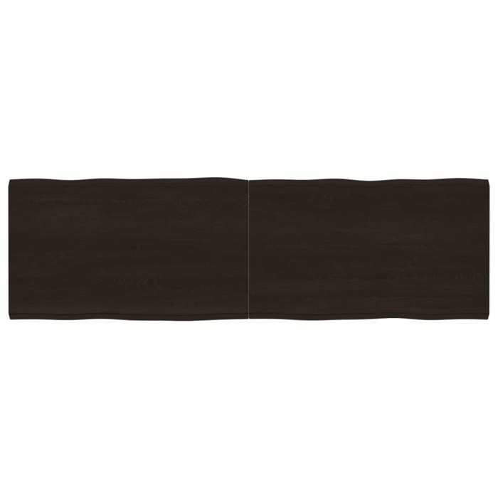 VidaXL Dessus de table bois chêne massif traité bordure assortie 364051