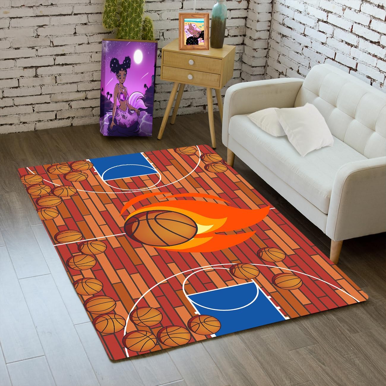 

Soccer Rugs for Boys Bedroom - Sports Rug for Boys Bedroom Decor Football Carpet, Football Room Decor for Teens Kids Carpet 60x90CM