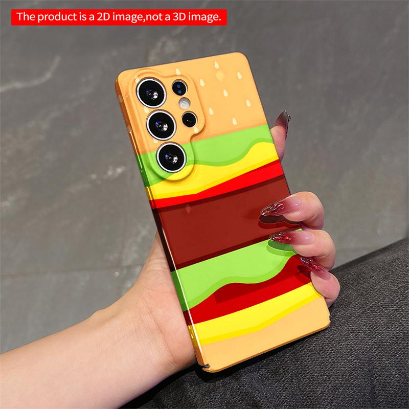 2DFlat Samsung phone case Vibrant Burger Layers Phone Case Applicable to Galaxy S23 S24 S25ULTRA S26 A12 A14 A15 A16 A54 A55