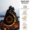 1pc Sun Moon Yin Yang Printing Lightweight Flannel Blanket, Comfortable and Warm Blanket, for Camping Sofa Bed and Couch Office, Gift