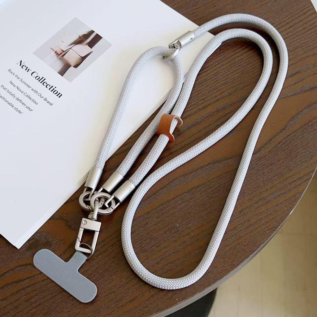Dual-Function Anti-Lost Crossbody Phone Lanyard with Detachable Wrist Strap and Metal Buckle