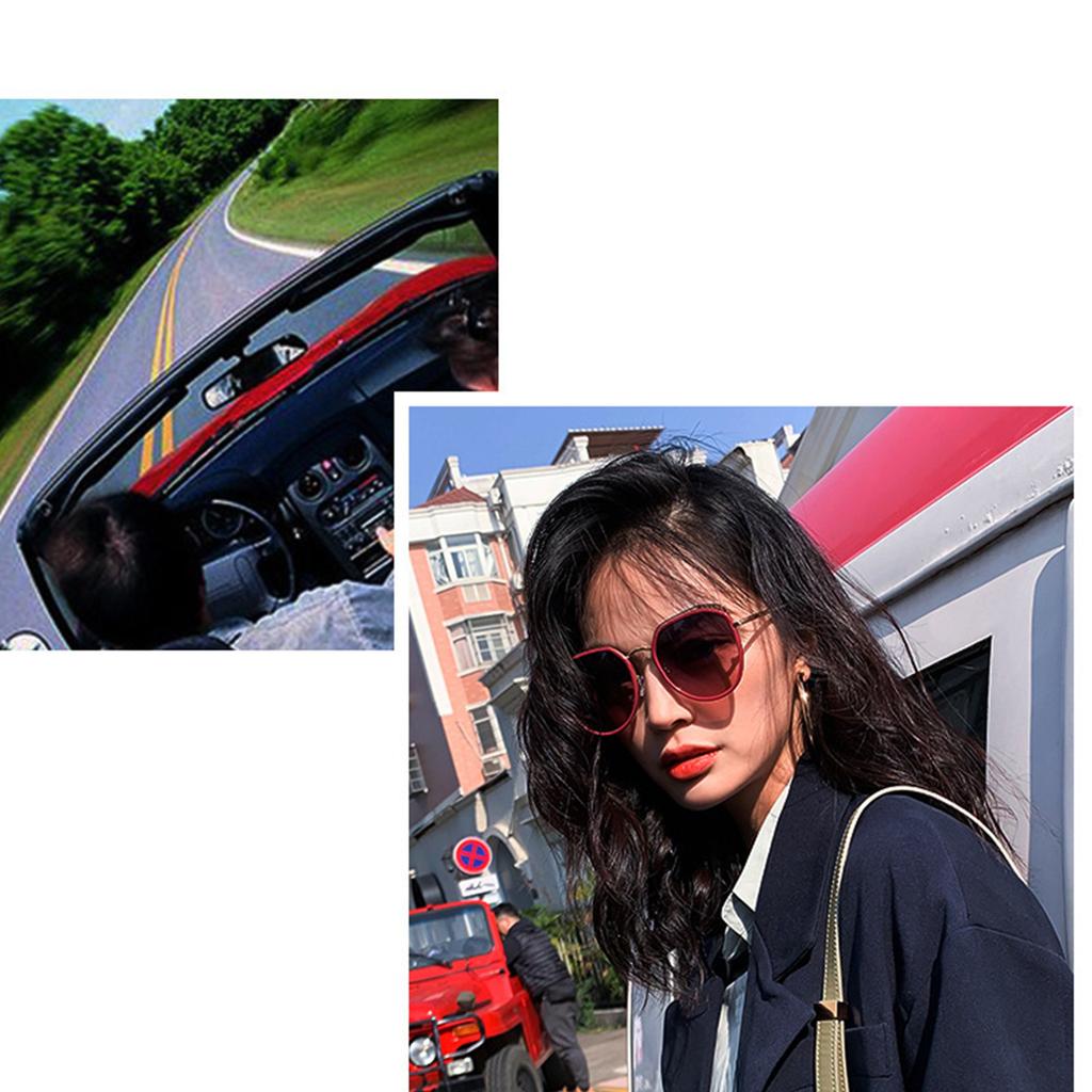 Vintage Punk Round Circle Sunglasses Colored Lenses Glasses Men Women Retro Plastic Frame Polarized Sunglasses Eyewear