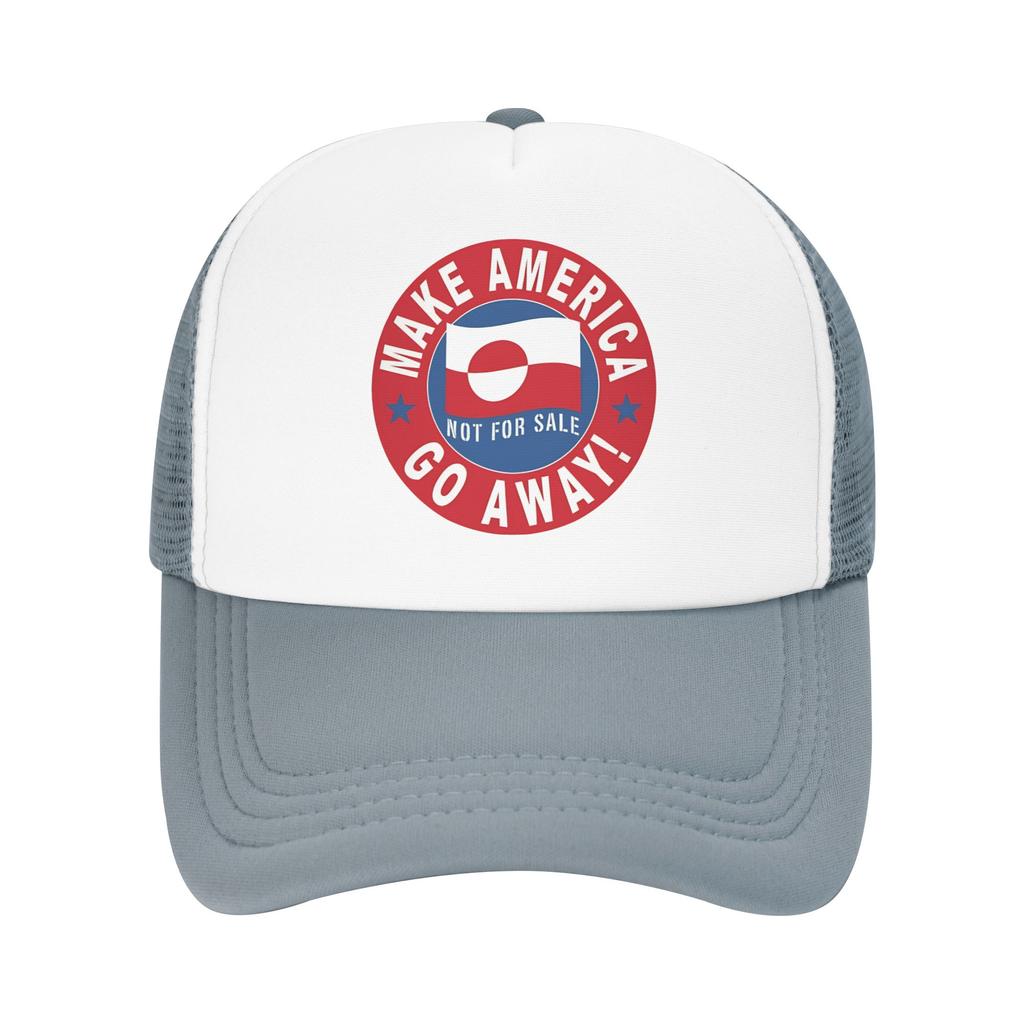 Make America Go Away Grönland Netz-Sonnenhüte WoUnisex Unisex-Design Trucker-Kappe Sommer y2k Retro Outdoor-Sport Atmungsaktive Baseballkappe