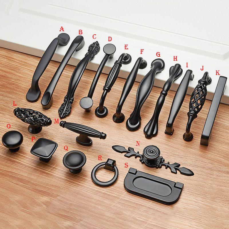 High-quality Zinc Alloy Matte Black Nickel Kitchen Cabinet Handle For Versatile Use