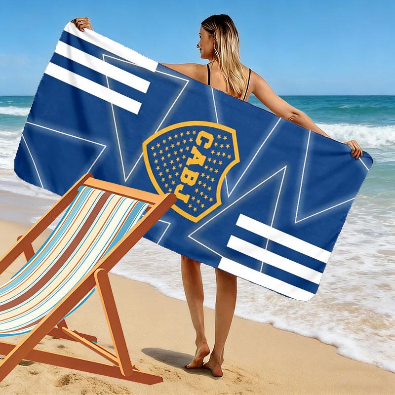 Boca Juniors Print Strandtuch, Großes Weiches Schnelltrocknendes Handtuch für Strand Camping Schwimmen