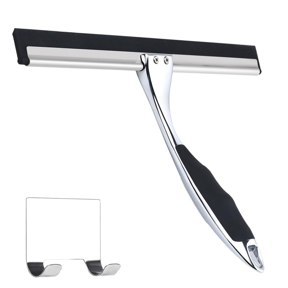 Stainless Steel Shower Wiper Window Squeegee Wiper All-purpose Glass Mirror Scraper Cleaning Household Hotel Tools Golden Black