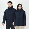 Couple White Duck Down Full Heat Seal Down Jacket Three-in-one Jacket Graphene Zipper