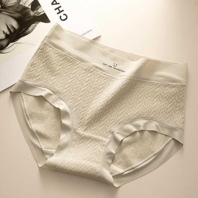 

Ladies Spring and Autumn Comfortable Pure Cotton Non Scar Breathable 5A Bacteriostatic Crotch Waist Triangle Briefs XL светло-серый