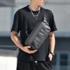 Small Crossbody Bag Multi-functional Zipper Shoulder Bag Travel Bag Sports Shoulder Bag Portable Motorcycle Style PU Men's Shoulder Bag