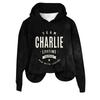 Women's Hooded Long Sleeve Printed Flannel Top Hooded Sweatshirt