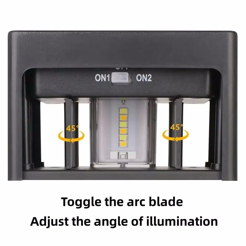 LED Solar Garden Light Outdoor Waterproof Lighting Angle Adjusted Wall Lamp Balcony Stair Fence Energy-saving Sunlight Lamps