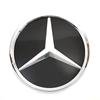 C200 E200 New 2025 For Mercedes Benz 3D Mirror Front Grille Star Emblem Logo Glossy Black And Chrome Silver For Mercedes Benz E-
