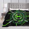 Ben 10 Omnitrix Unleashed Flannel Blankets  Warm Soft Bedding Throws for Couch Bed Picnic Aesthetic Bedspread Sofa Bed Cover