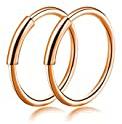 Labret Nose Piercings Jewelry 20G Stainless Steel Hoop Nose Ring Hypoallergenic CZ Hoop Tragus Cartilage Nose Rings