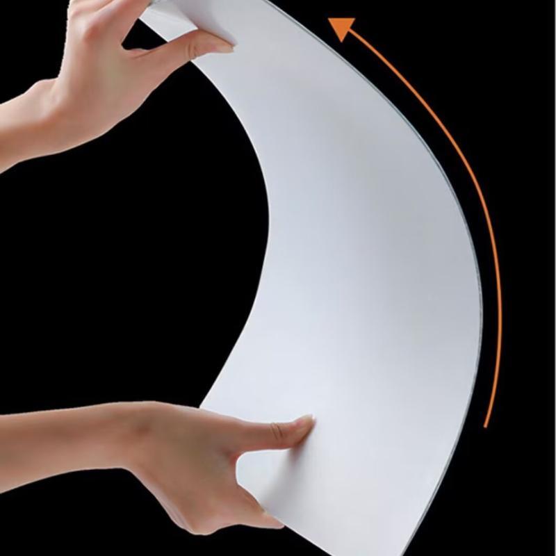 4Pcs Self-Adhesive Acrylic Mirror Bathroom Shower Makeup Anti Fog Mirror Home Diy Decoration Tile Shaving Mirror Sticker