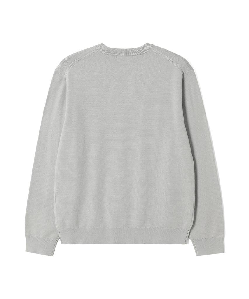 ADHOC Unisex Basic Round Neck Knit (Lt-Grey) (Hcalka3)