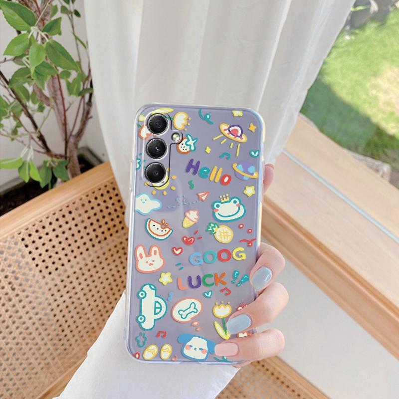 

Мягкий силиконовый прозрачный чехол для Xiaomi Redmi 13C Note 13 Pro Samsung A55 A54 A34 S24 M34 iPhone 15 милый узорчатый чехол для камеры с рисунком кота защитный противоударный чехол iPhone 15 Plus