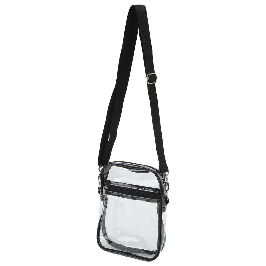 Clear Messenger Bag Stadium Approved Transparent PVC Shoulder Bag for Work Business S