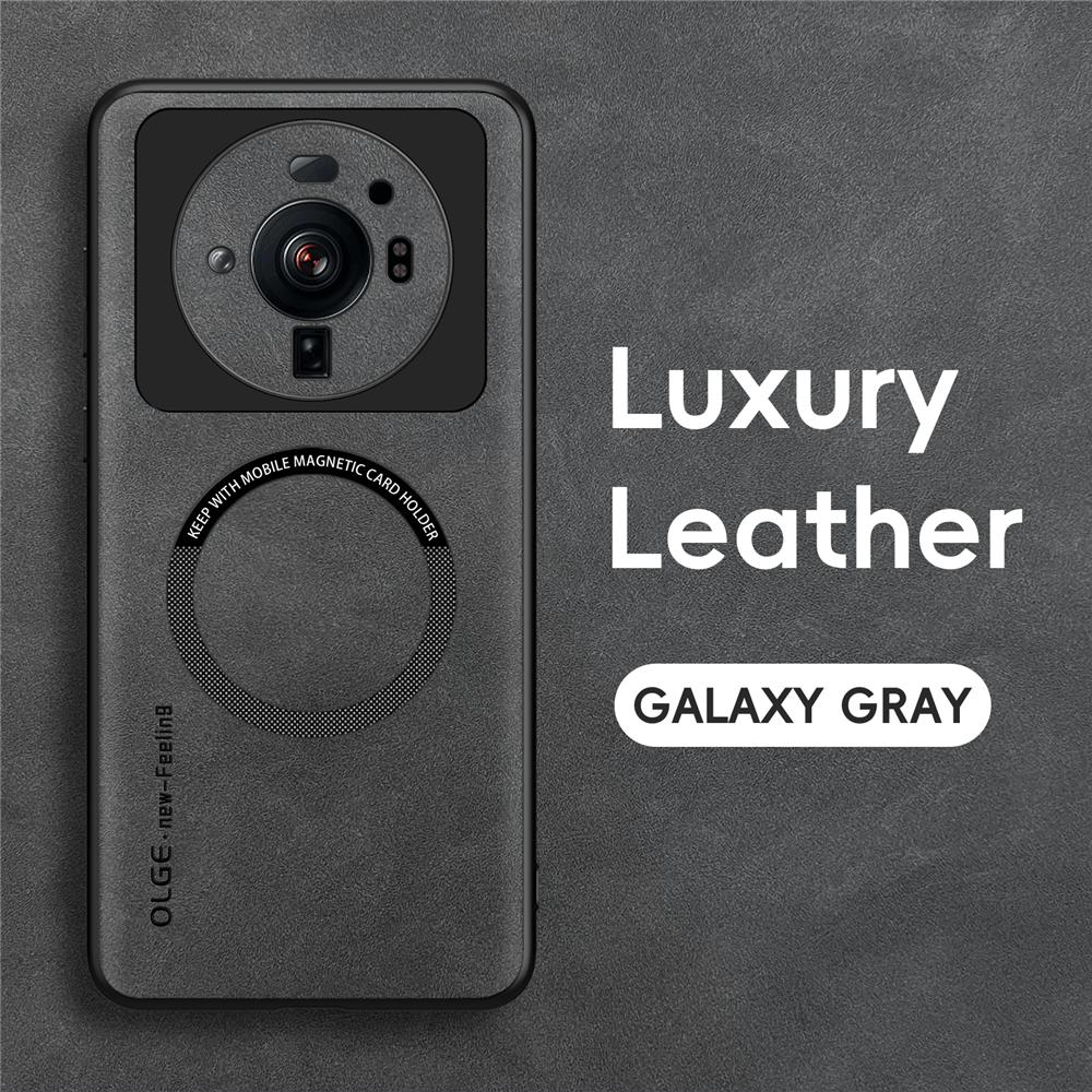 

Магнитный ретро кожаный мягкий чехол для Xiaomi 12S Ultra 12SUltra 5G с беспроводной зарядкой, чехол-накладка для телефона For Xiaomi 12S Ultra