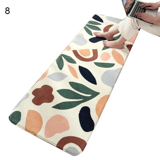 Blumendruck Anti-Rutsch-Teppich Bodenmatte Teppich Kissen Schlafzimmer Wohnzimmer Dekor