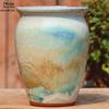 Handmade Medium-Sized Ceramic Pot with Feet – Succulent Planter in Breathable Colored Glaze Coarse Pottery.