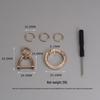 Rhinestone Spring Coil Car Keychain with Horseshoe Buckle - Personalized Zinc Alloy DIY Accessory