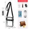Women Shoulder Bag Pvc Transparent Waterproof Phone Purse Simple Crossbody Bag With Front Pocket Casual Handbag Beach Bag