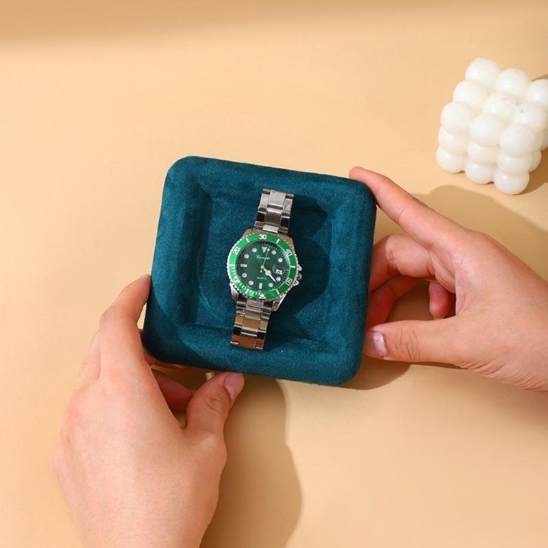 Velvety Jewelry Display Tray Exquisite Jewellery Holder Portable Rings Earrings Necklace Organizer Tray Storage Holder