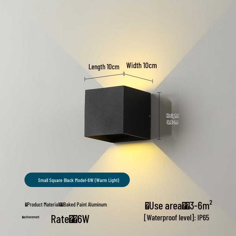 Waterproof LED Outdoor Double Head Wall Light, Super Bright for Villas, Courtyards, and Balconies.